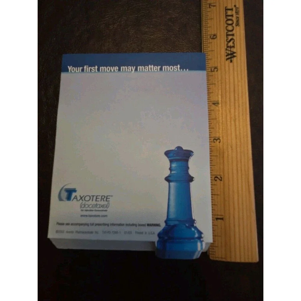 Taxotere Drug Rep Scratch Pad Sticky Notes  Blue Chess Piece 2003